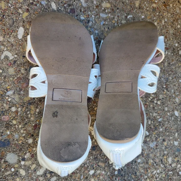 SO Paulene White Flower Dress Sandals Easter Girls 12 Kohls - Picture 6 of 8